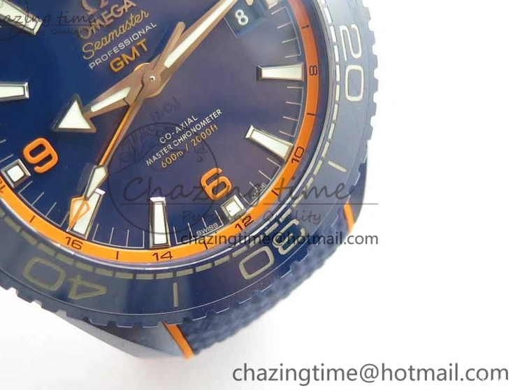 0521 Planet Ocean 45.5mm Big Blue Real Ceramic VSF 1:1 Best Edition on Blue Rubber Strap A8906 Super Clone Unique 7896